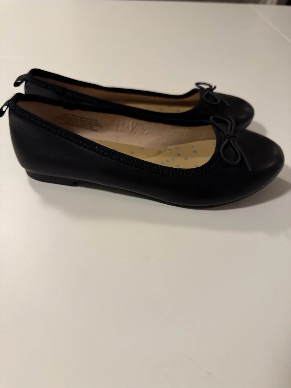 Cat & Jack Black Girls Bow Ballet Flats